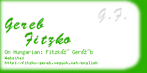 gereb fitzko business card